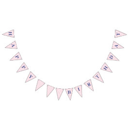 Pink Gingham Wimpelkette