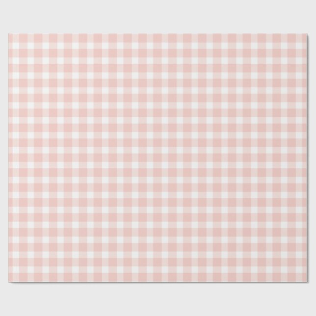 pink gingham wrapping paper roll geschenkpapier (Flach)