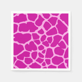 Pink Giraffe Dschungel Glamour Serviette