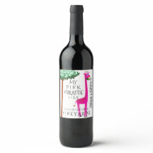 Pink Giraffe Funny Homemade