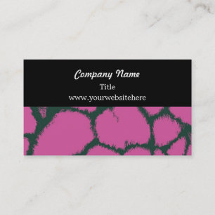 Pink Giraffe Fur Muster Business Card Visitenkarte