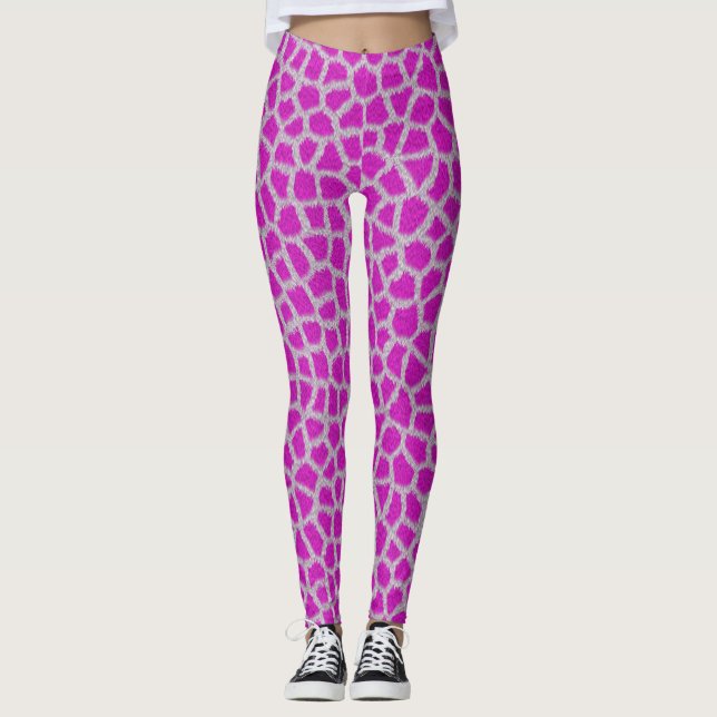 Pink Giraffe Leggings (Vorderseite)