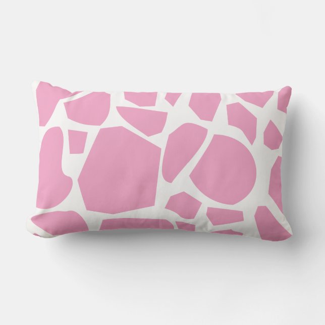 Pink Giraffe Lumbar Kissen (Vorderseite)