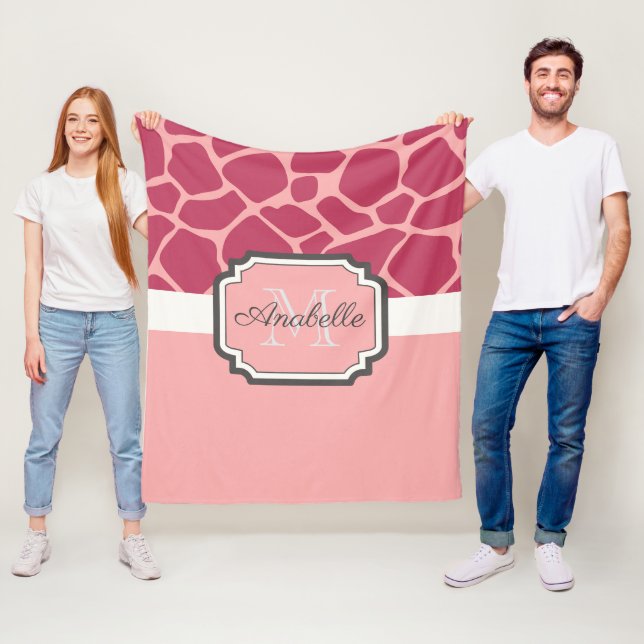 Pink Giraffe Muster Fleecedecke (Beispiel)