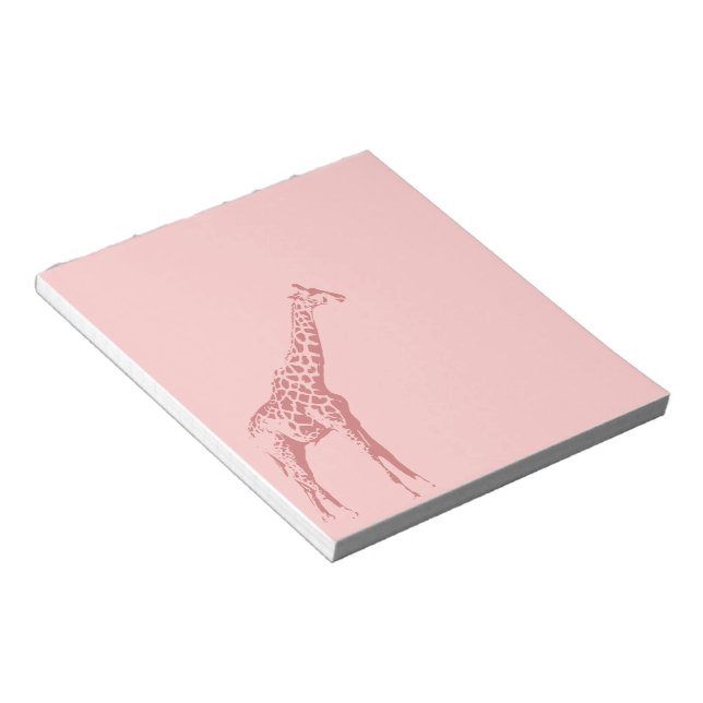 Pink Giraffe Sketch Notizblock (angewinkelt)