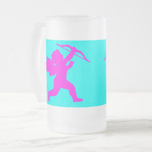 Pink Girl Angel Mattiert 16 oz Mattiert Glass Tass Mattglas Bierglas