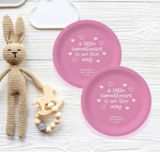 Pink Girl Babydusche Teller