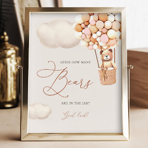 Pink Girl Bären Balloons schätzen, wie viele Bären Fotodruck