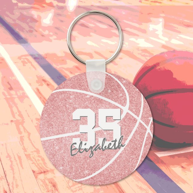 Pink Girl Basketball Schlüsselanhänger w Jersey Nu (Von Creator hochgeladen)