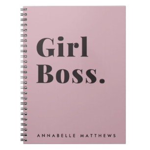 Pink Girl Boss Babe Small Business Eigentümer Note Notizblock