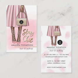 Pink Girl Business Card Visitenkarte