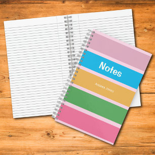 Pink Girl Colorful Mit Monogramm Full Name Notes Notizbuch