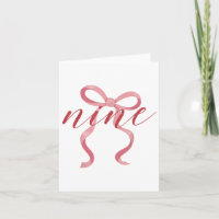 Pink Girl Coquette Bow 9 Jahre alt 9. Geburtstag P