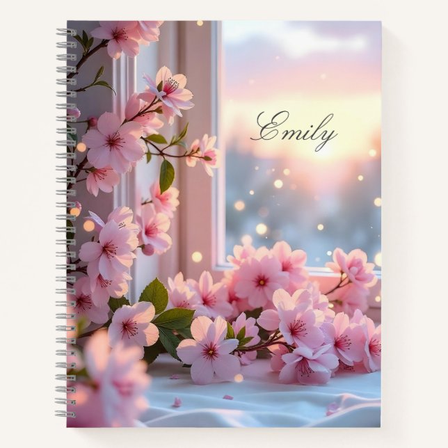 Pink Girl Custom Image personalisiert Notizbuch (Vorderseite)