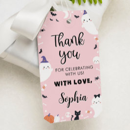 Pink Girl Ghost Geburtstagsparty Danke Tag Geschenkanhänger