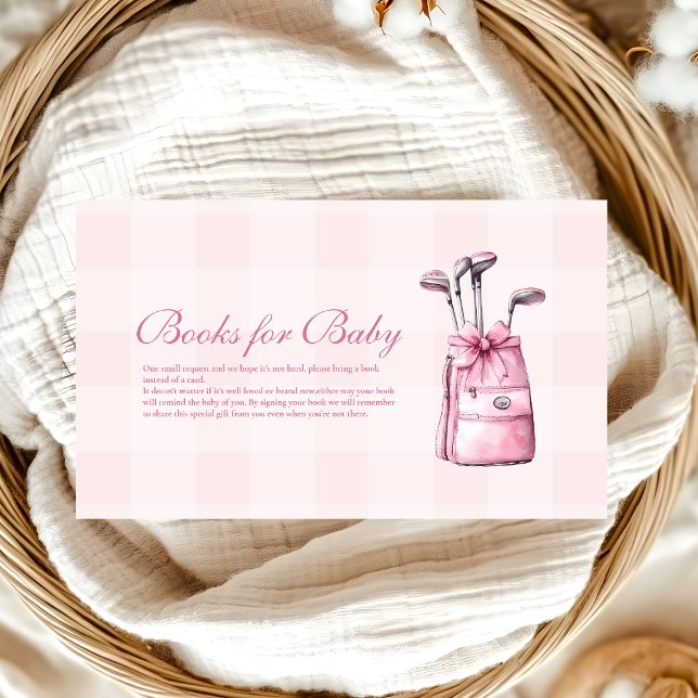Pink Girl Golf Baby Duschbücher für Baby Begleitkarte (Von Creator hochgeladen)