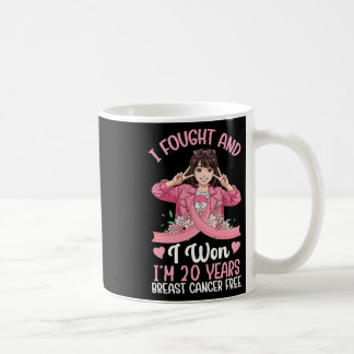 Pink Girl Ich kämpfte und gewann ich bin 20 Jahre Kaffeetasse