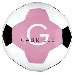 Pink Girl Individuelle Name und Monogram Letter Fußball