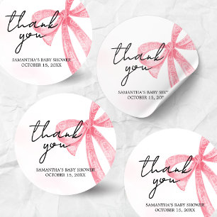 Pink Girl Little Boo Halloween Kinderdusche Runder Aufkleber