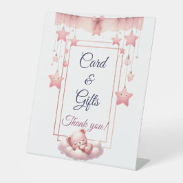 Pink Girl Rainbow Star Geburtstag Sockelschild