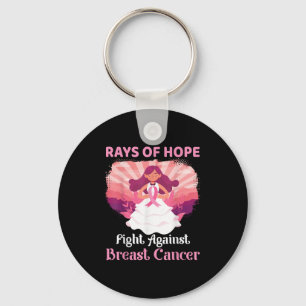 Pink Girl Rays of Hope Kämpfe gegen Brustkrebs Schlüsselanhänger