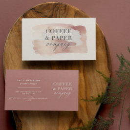 Pink Girl Rose Gold Moderne stilvolle Visitenkarte