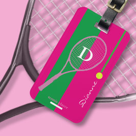 Pink Girl Sport Tennis Custom Gepäckanhänger