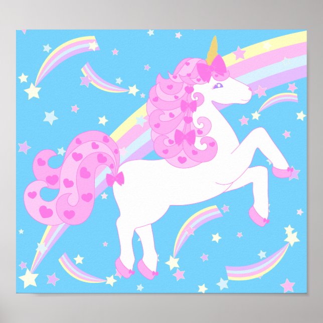 Pink Girl Unicorn Poster (Vorne)