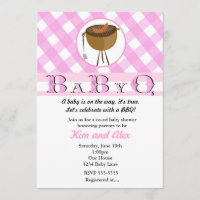 Pink Girls Baby Shower GRILLEN BabyQ Sommereinladu