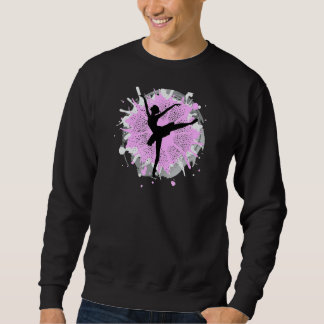 Pink Girls Ballett Tanz Motivierend Geburt Sweatshirt