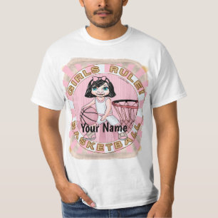 Pink Girls Basketball T - Shirt
