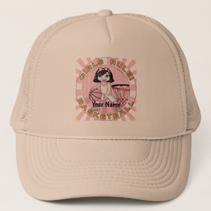 Pink Girls Basketball Truckerkappe