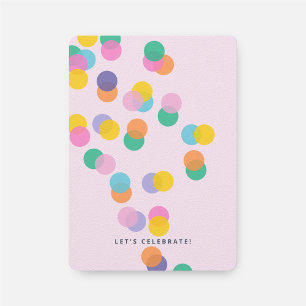 Pink Girl's Birthday Party Confetti Einladung