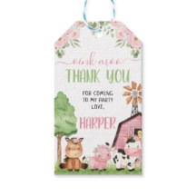 Pink Girls Floral Stall Farm Tiere Geburtstag