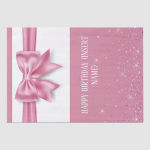 Pink Girls Geburtstagsjubiläum Glitzer Glam Seidenpapier