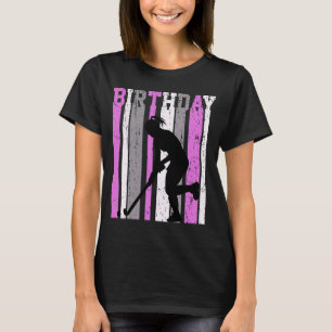Pink Girls Hockey Geburtstag Themed Daughter Niece T-Shirt