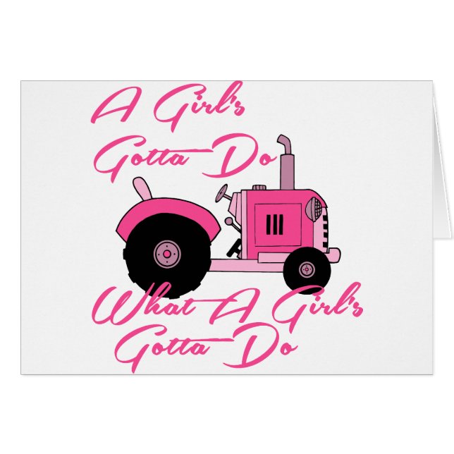 Pink Girls Tractor (Vorderseite (Horizontal))
