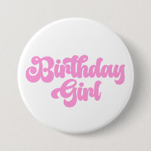 Pink Girly Birthday Girl 1. Geburtstagskarte