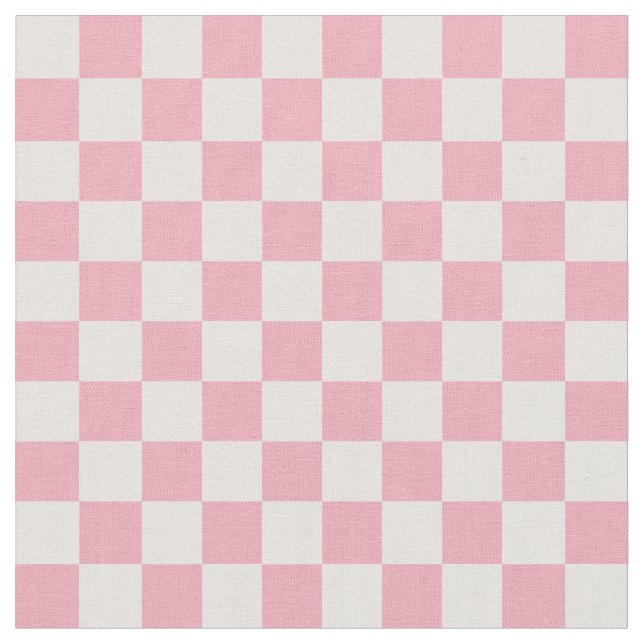 Pink Girly Checker Checkerboard Checkered Retro Stoff (Nahaufnahme)