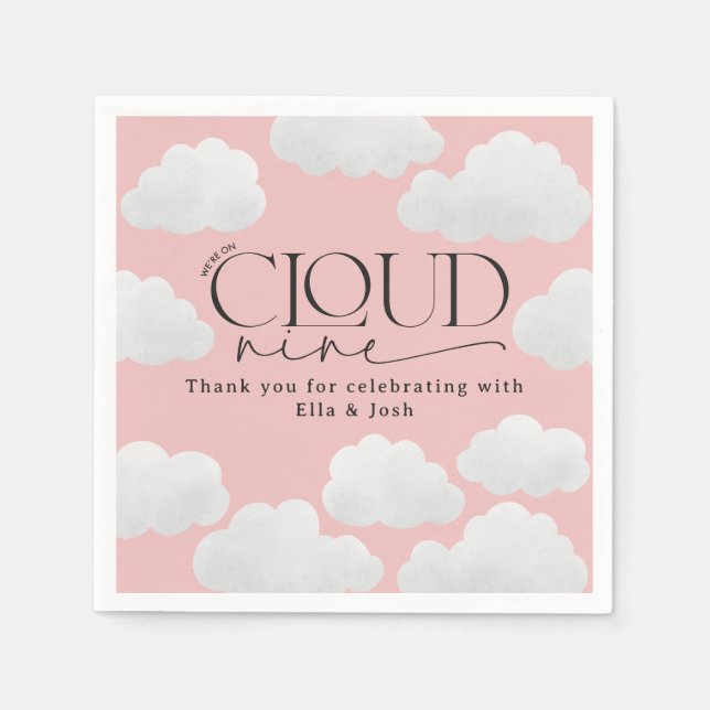 Pink Girly Cloud 9 Dusche modern und stilvoll Serviette (Vorderseite)