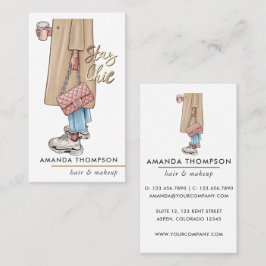 Pink Girly Coffee Chav Visitenkarte