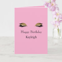 Pink Girly Gold Glam Glitzer Eyelashes Geburtstag