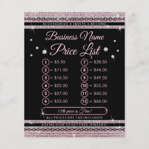 Pink Girly Jewelier Diamond Lux Preisliste Flyer