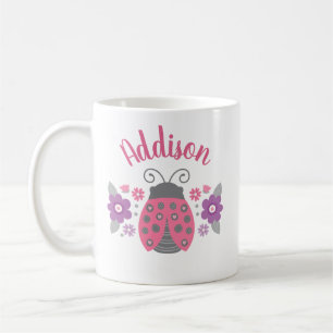 Pink Girly Personalisiert Ladybug Tasse