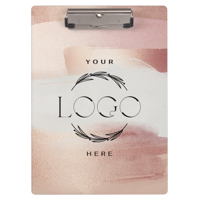 Pink girly rose gold modern stylish elegant klemmbrett (Vorderseite)