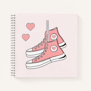 Pink Girly Sneakers Notizbuch