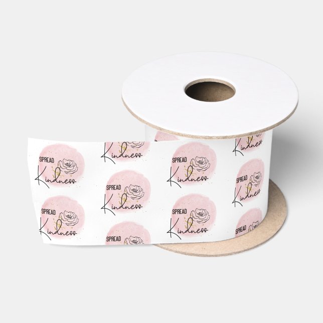Pink Girly Spread Kindness Satinband (Spule)