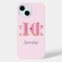 Pink Glam Bow mit Center Gemstone