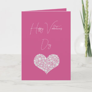Pink Glam Diamanten Herzen Karte