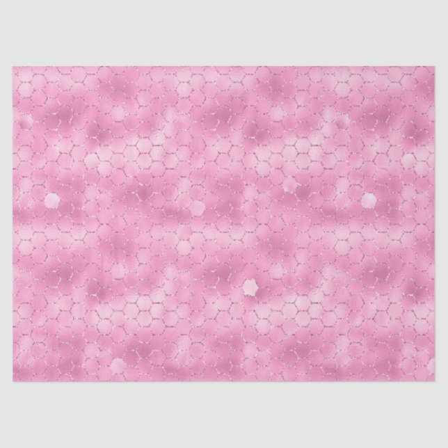 Pink Glam Honeycomb Serie Design #18 Seidenpapier (Vorderseite)